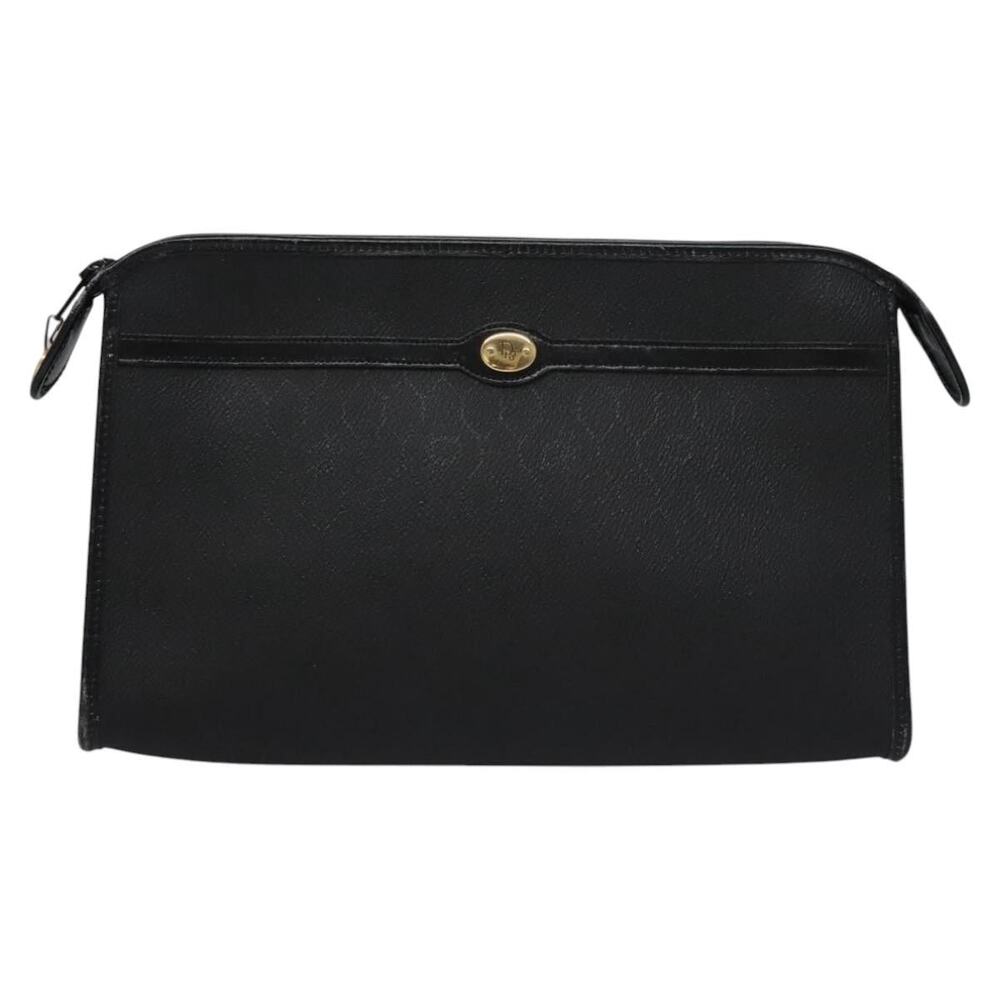 Dior Honeycomb Canvas Clutch Bag Black